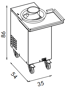 Okruglitelj za testo picu i hleb Italy Line 1000