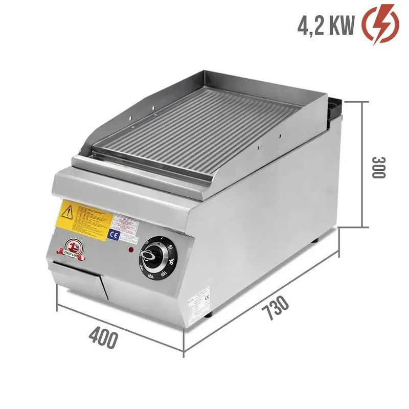 Roštilj gril električni sa rebrastom pločom Italy Line PIN.PLS.7IE011