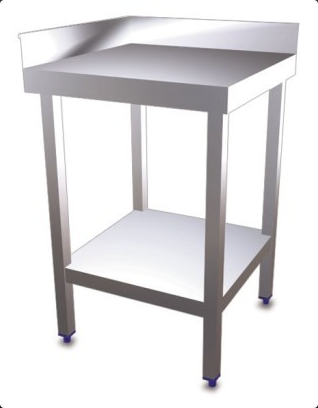 Ugaoni demontažni stolovi sa donjim policom PIN.KST.7070-L 700x700x850 mm