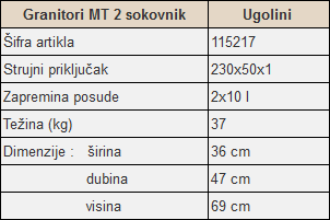 Ugolini Granita MT 2 sokovnik