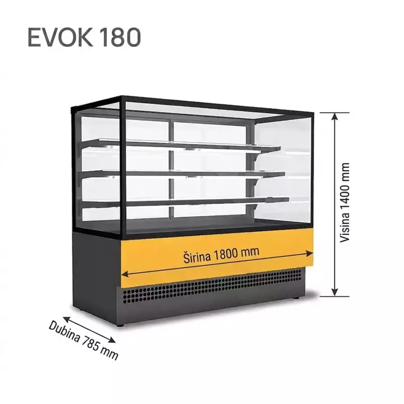 Vitrina rashladna izložbena Tecnodom Premium EVOK 180