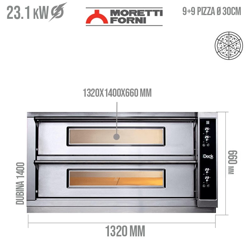 Pica pec sa dve etaze  Moretti Forni iDeck PD 105.105