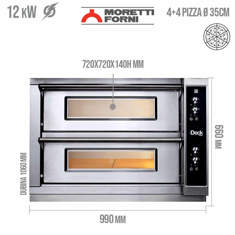 Pica pec sa dve etaze Moretti Forni iDeck iD-D 72.72